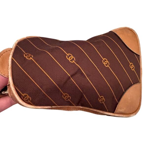 GUCCI Vintage 70's GG Boston Bag in Orange Stripe Brown Canvas Doctor Bag - Picture 3 of 16